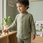Solid Kids Shirt Set